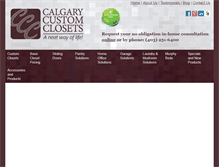 Tablet Screenshot of calgarycustomclosets.com